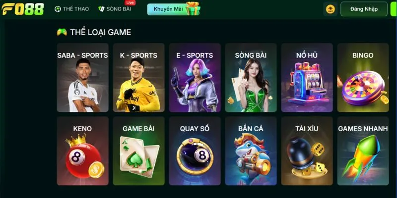 Tổng hợp các tựa game cực nổi trội tại nhà cái FO88