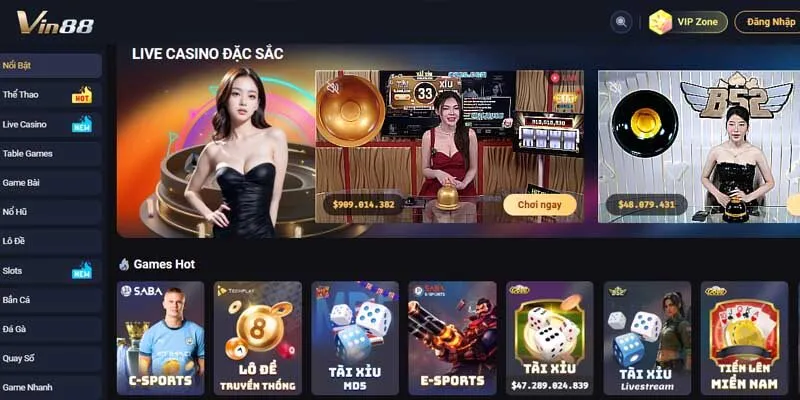 Ưu điểm có mặt tại VIN88